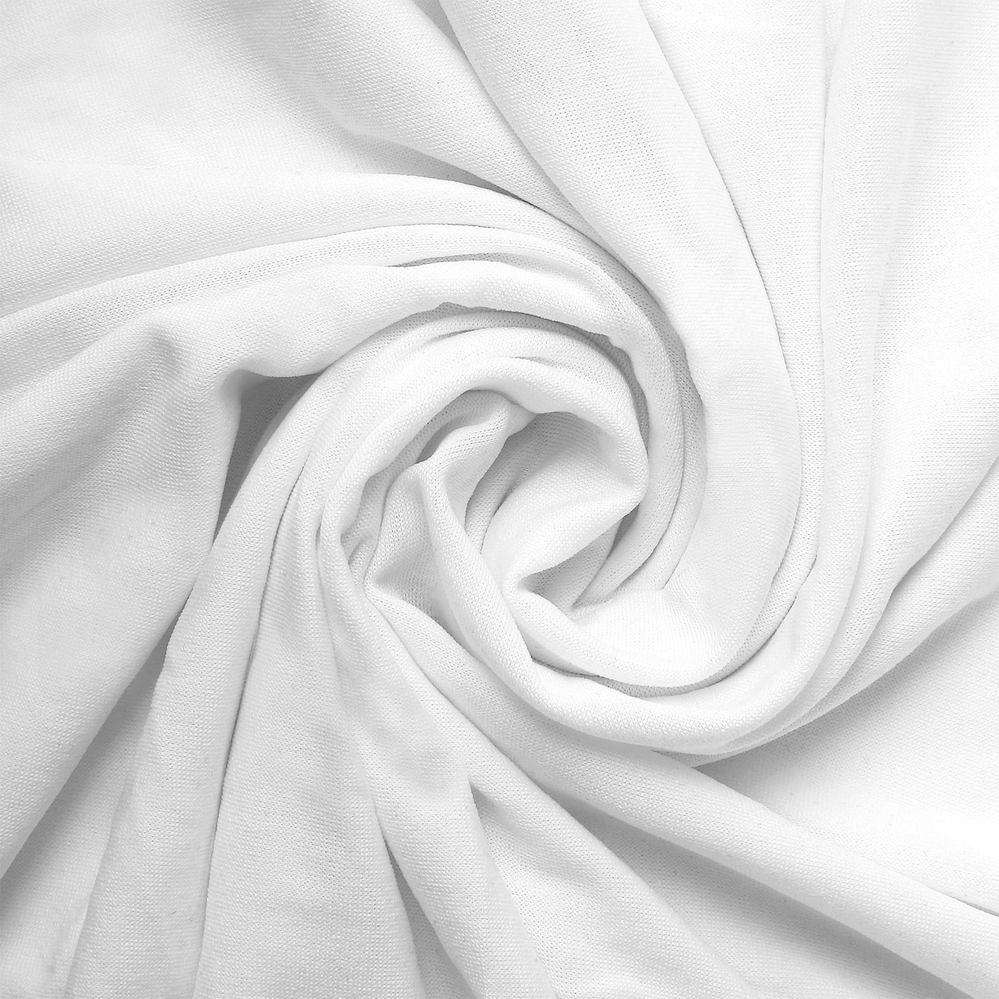 White spandex pedestal stand covers, stretchable and durable. Set of 5.
