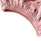 Dusty rose crushed velvet pedestal stand cover detail.