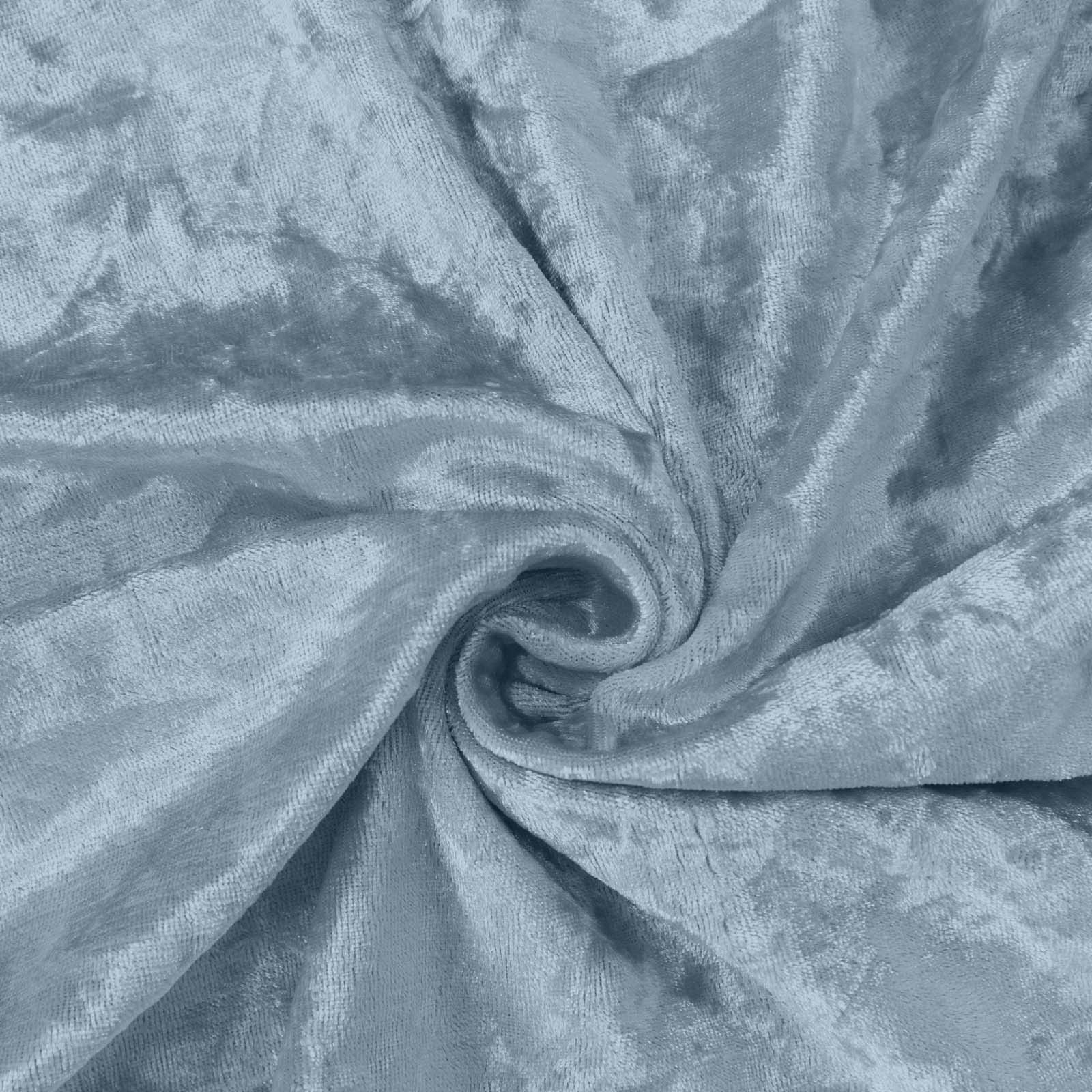 Dusty blue crushed velvet fabric, ideal for pedestal stand covers.
