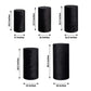 Black crushed velvet pedestal stand covers set of 5.