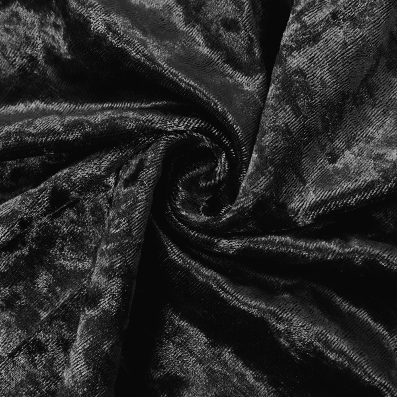 Black crushed velvet pedestal stand covers for elegant decor. #whtbkgd