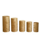 Champagne velvet pedestal stand covers set of 5, ideal for elegant displays.