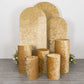 Champagne velvet pedestal stand covers set of 5 for elegant displays.