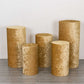 Champagne crushed velvet pedestal stand covers set of 5