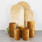 Gold crushed velvet pedestal stand covers set of 5.