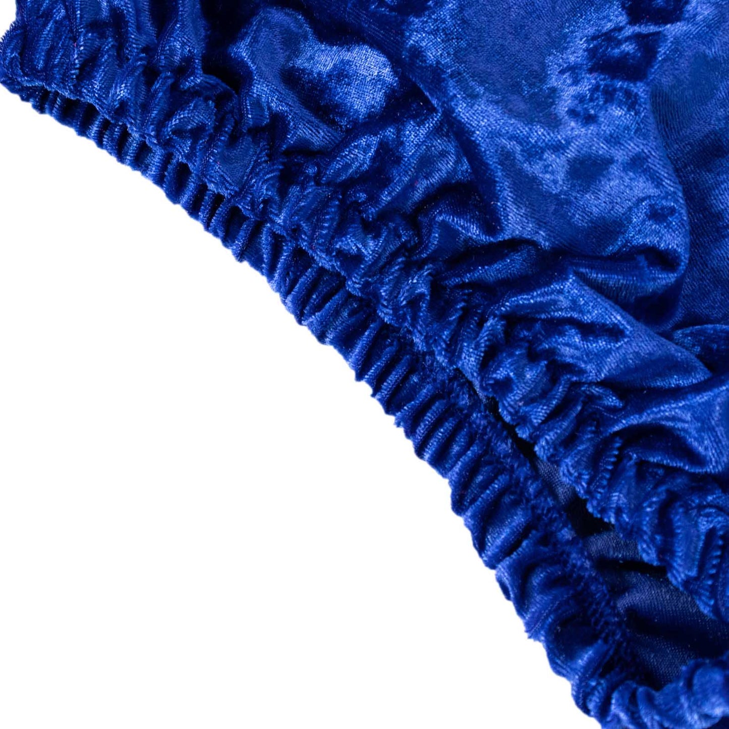 Royal blue crushed velvet pedestal stand covers set of 5.