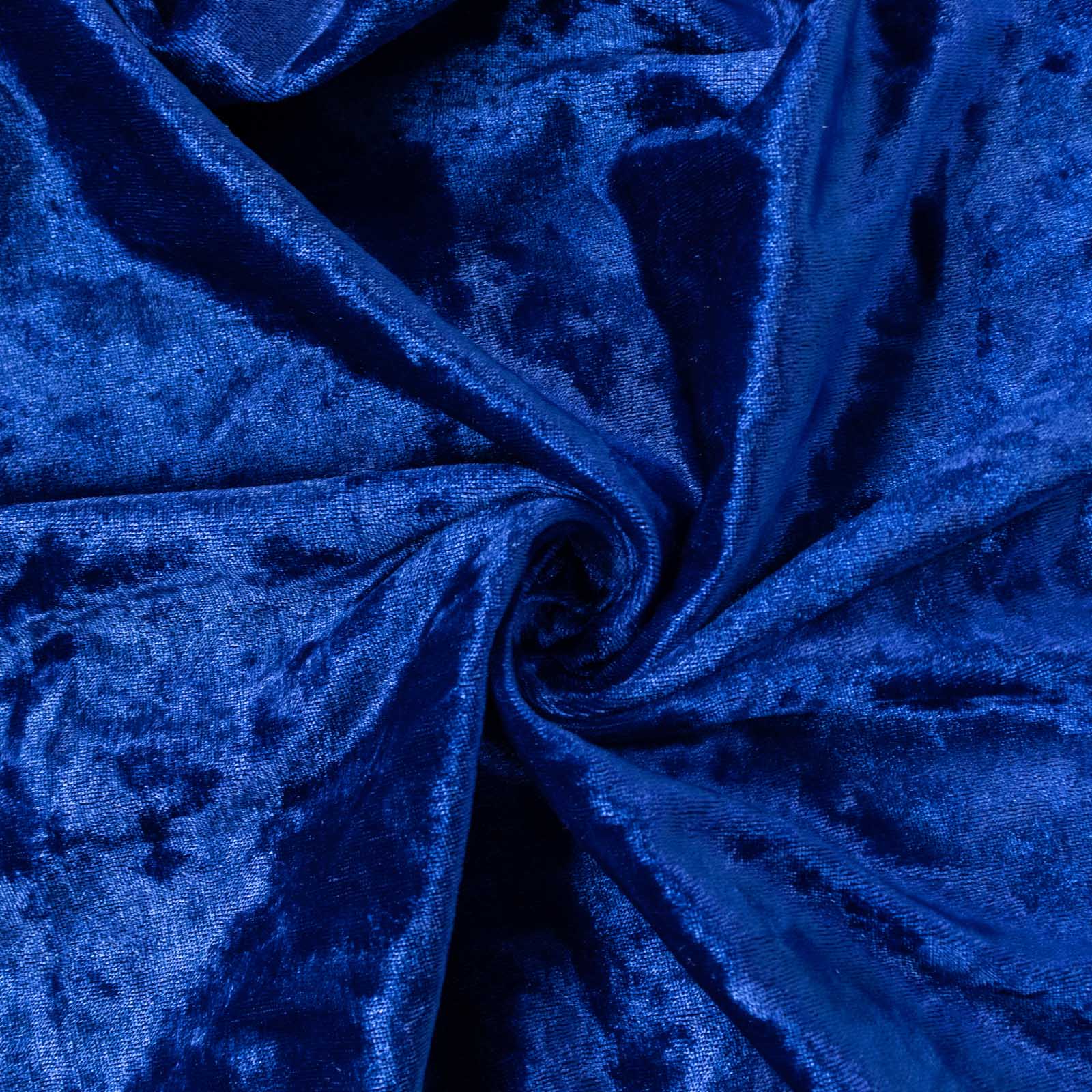 Royal blue crushed velvet pedestal stand covers set of 5. #whtbkgd