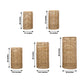 Natural woven rattan wicker pedestal stands in various sizes.