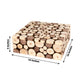 Natural wooden square display box pedestal riser for cakes and plants.