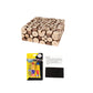 Natural wooden square display box pedestal riser for cakes and plants.