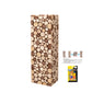 Natural wooden slices pedestal stand for rustic farmhouse decor.