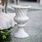 2 Pack | White Crystal Beaded Italian Inspired Pedestal Stand | Flower Plant Pillar With 10mm Crystal Studs - 18" Tall PVC