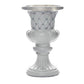 2 Pack | White Crystal Beaded Italian Inspired Pedestal Stand | Flower Plant Pillar With 10mm Crystal Studs - 18" Tall PVC