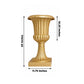 2 Pack 20" Gold Plastic Roman Column Urn Planters, Floral Pedestal Vases, Detachable 3-Piece Convert