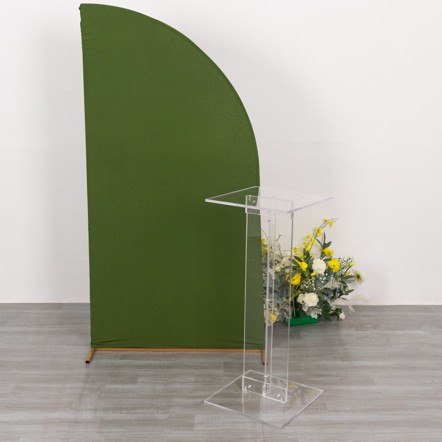 32" Heavy Duty Acrylic Flower Pedestal Stand with Square Bases, Clear Plexiglass Wedding Display Stand - 10mm Thick Plate