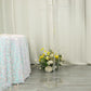 Clear acrylic flower pedestal stand with square base, perfect for weddings.