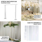 Clear acrylic rectangular flower stand wedding centerpiece display.