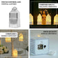 Clear warm white mini battery-operated lantern lamp for decorative ambiance.