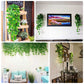 3 Pack Green Pothos Artificial Ivy Vine Hanging Plants - Lush green silk leaves garland.