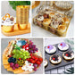 Metallic gold foil baking cups for desserts and muffins, 48-pack.