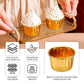 Metallic gold foil baking cups for desserts and muffins, 48 pack.