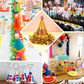 Mixed metallic foil cone party hats in vibrant colors for festive celebrations.