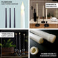 8 Pack Mixed Natural Flameless LED Taper Candles, 11" Flickering Battery Operated Candles