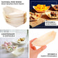 Natural biodegradable wooden boat-shaped food plates in light beige.