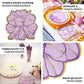 20 Pack Purple Peony Flower Shaped Paper Cocktail Napkins with Gold Edges, Disposable Party Beverage Napkins