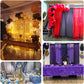 2 Pack Purple Sequin Event Curtain Drapes with Rod Pockets, Seamless Backdrop Event Panels - 8ftx2ft