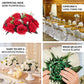 Red silk rose flower ball centerpiece arrangements for events.