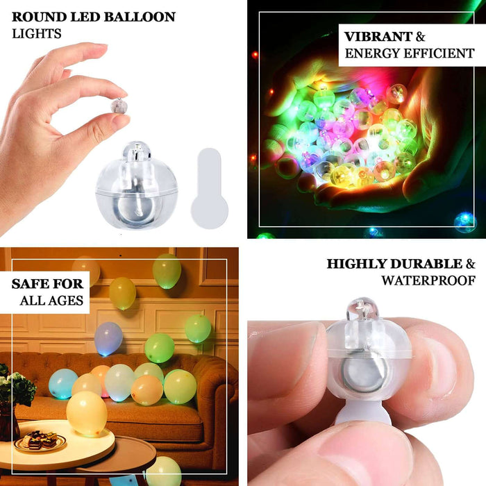 Warm white mini LED balloon lights, waterproof and battery operated.