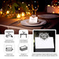 50 Pack White Wedding Table Number Cards with Laser Cut Hollow Heart Design Top, Printable Reservation Seating Name Place Cards - 210 GSM