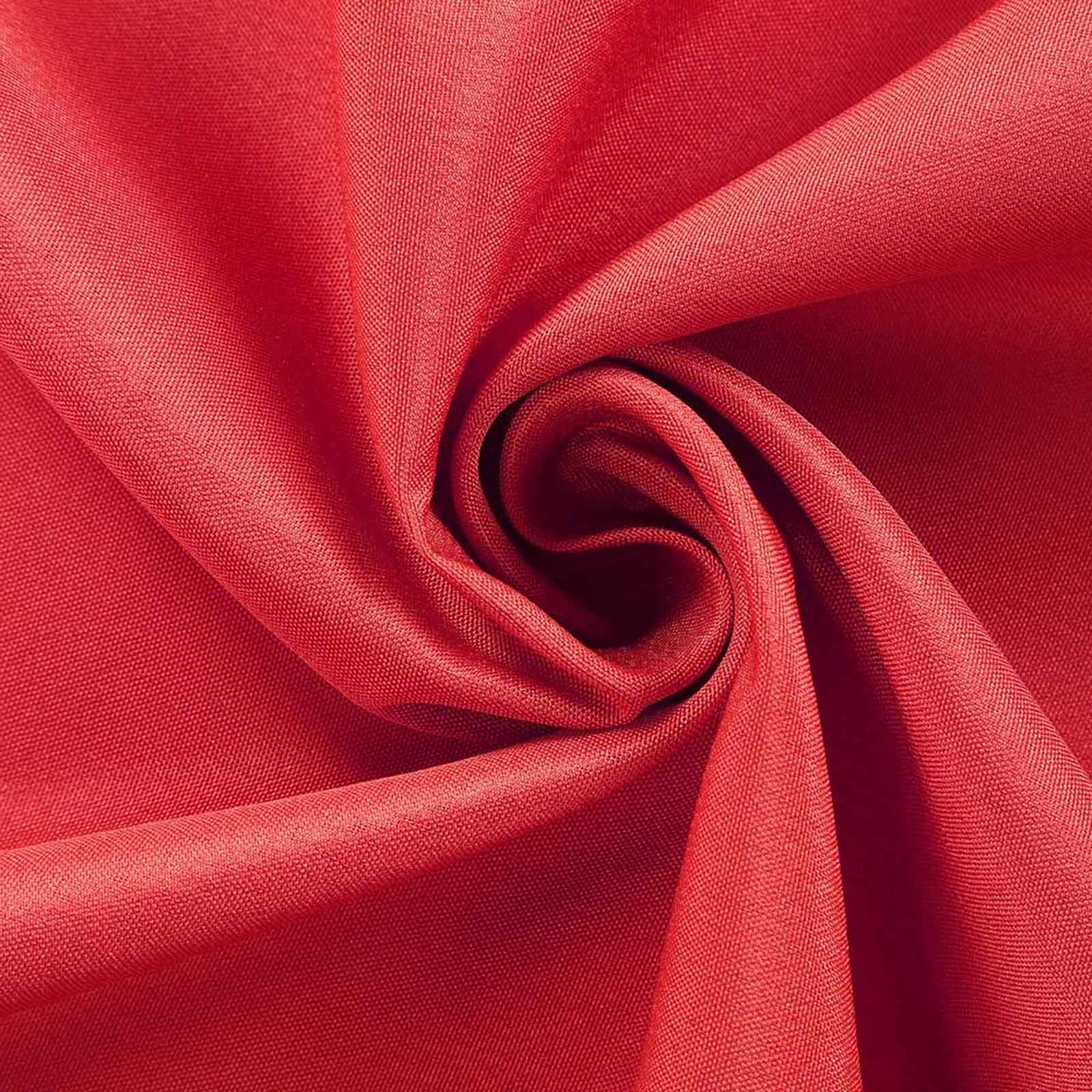 Red polyester fabric showcasing a folding chair cover. #whtbkgd