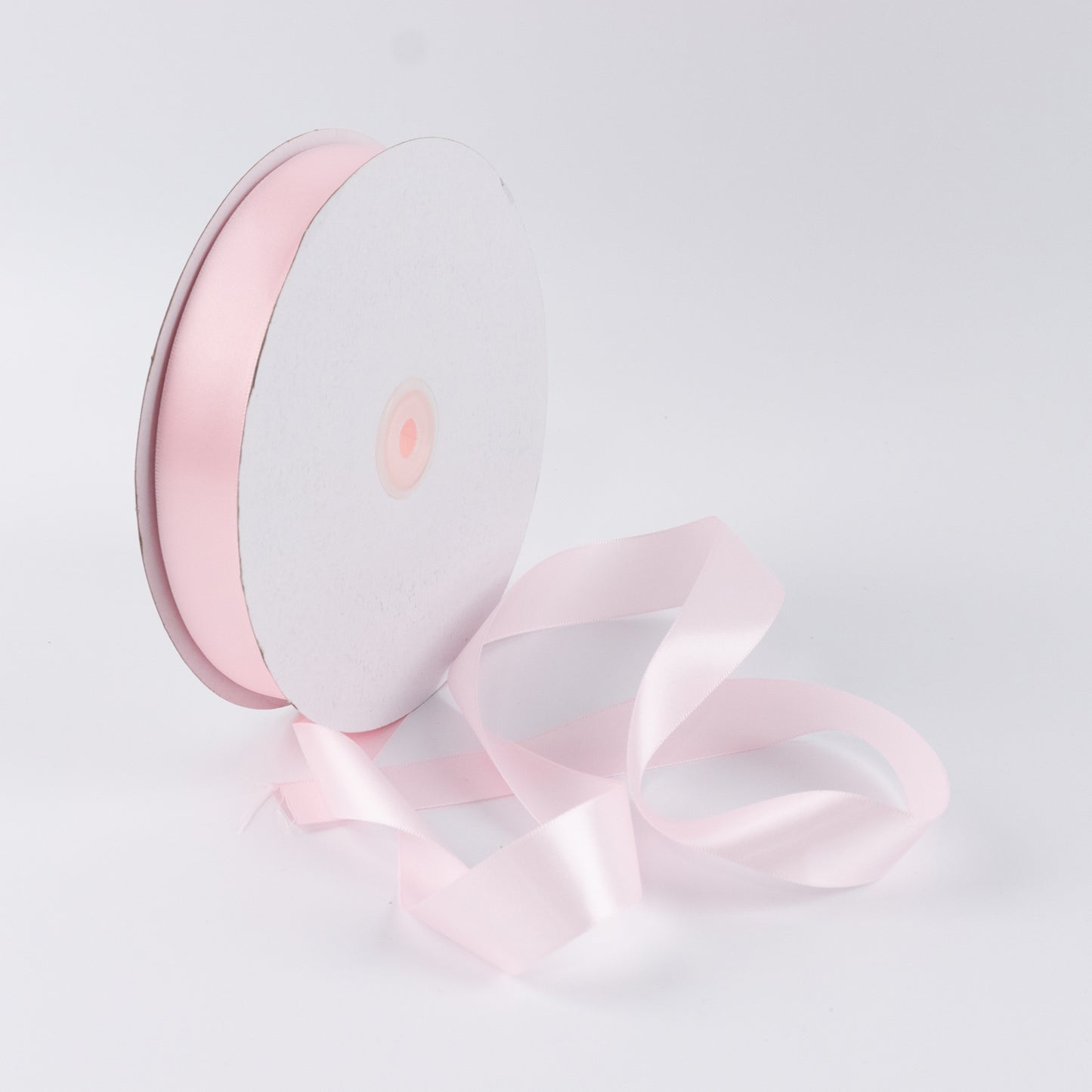 Single Face Satin Ribbon Roll Blush 1" x 100 Yards Decorative Craft Ribbon