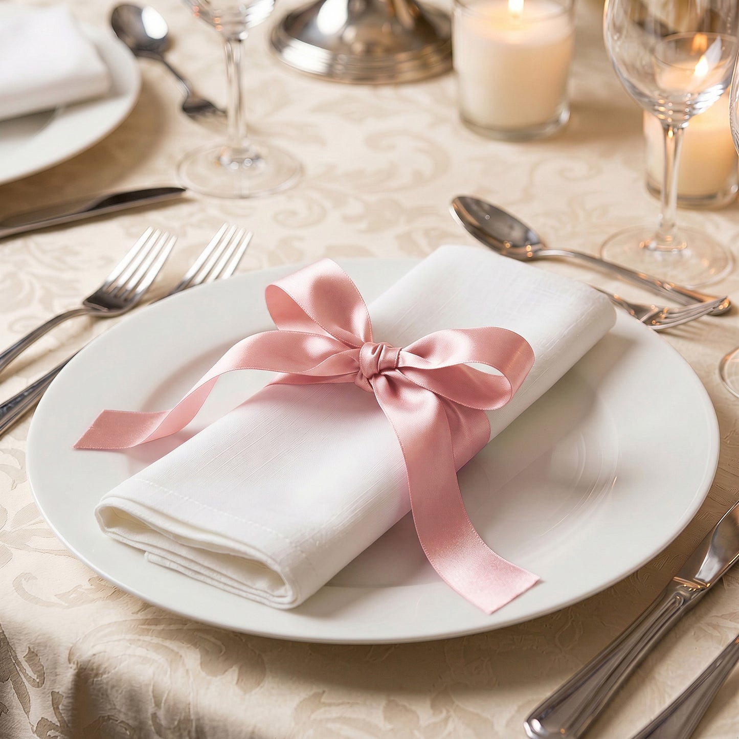 Single Face Satin Ribbon Roll Dusty Rose 1" x 100 Yards Decorative Craft Ribbon