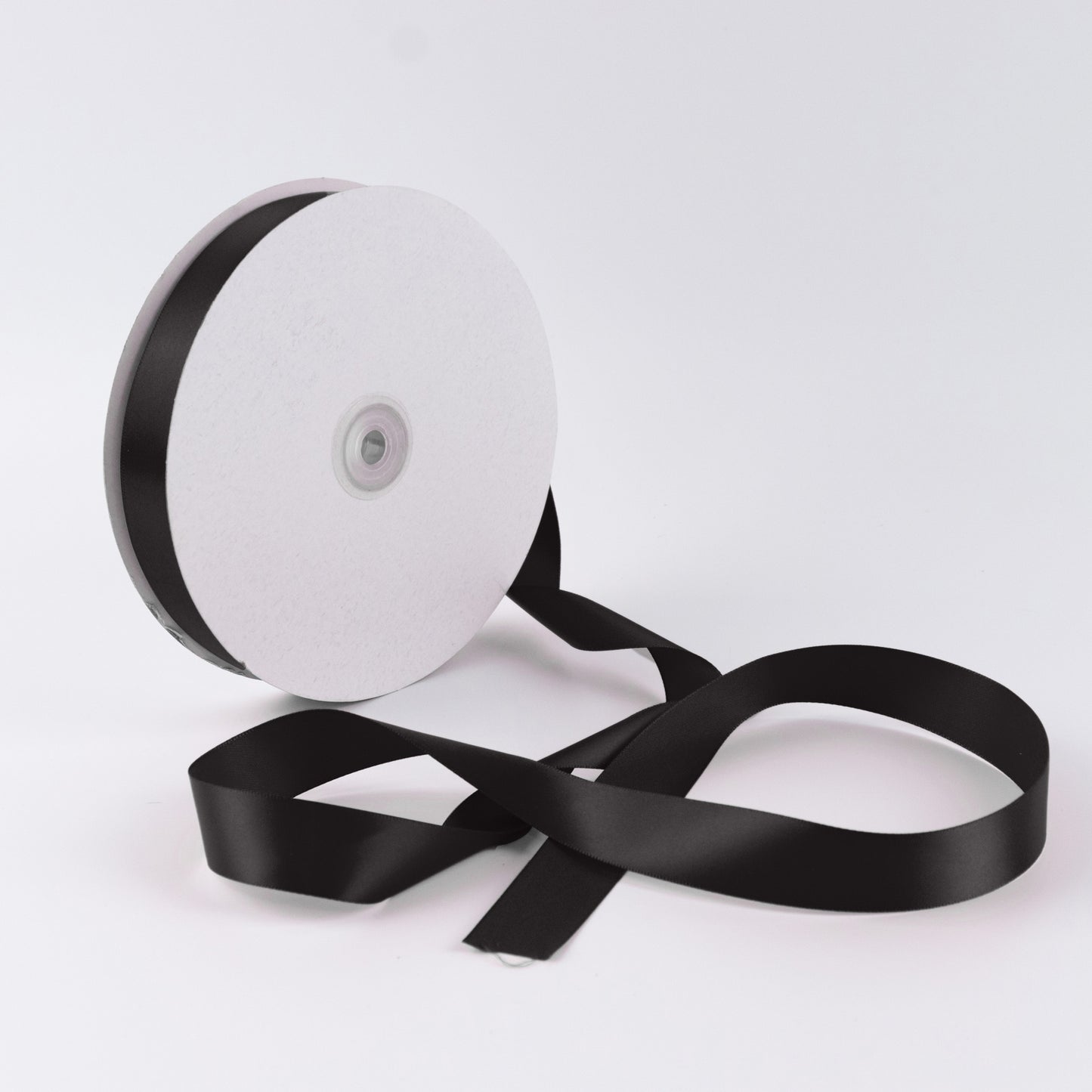 Single Face Satin Ribbon Roll Black 1" x 100 Yards Decorative Craft Ribbon
