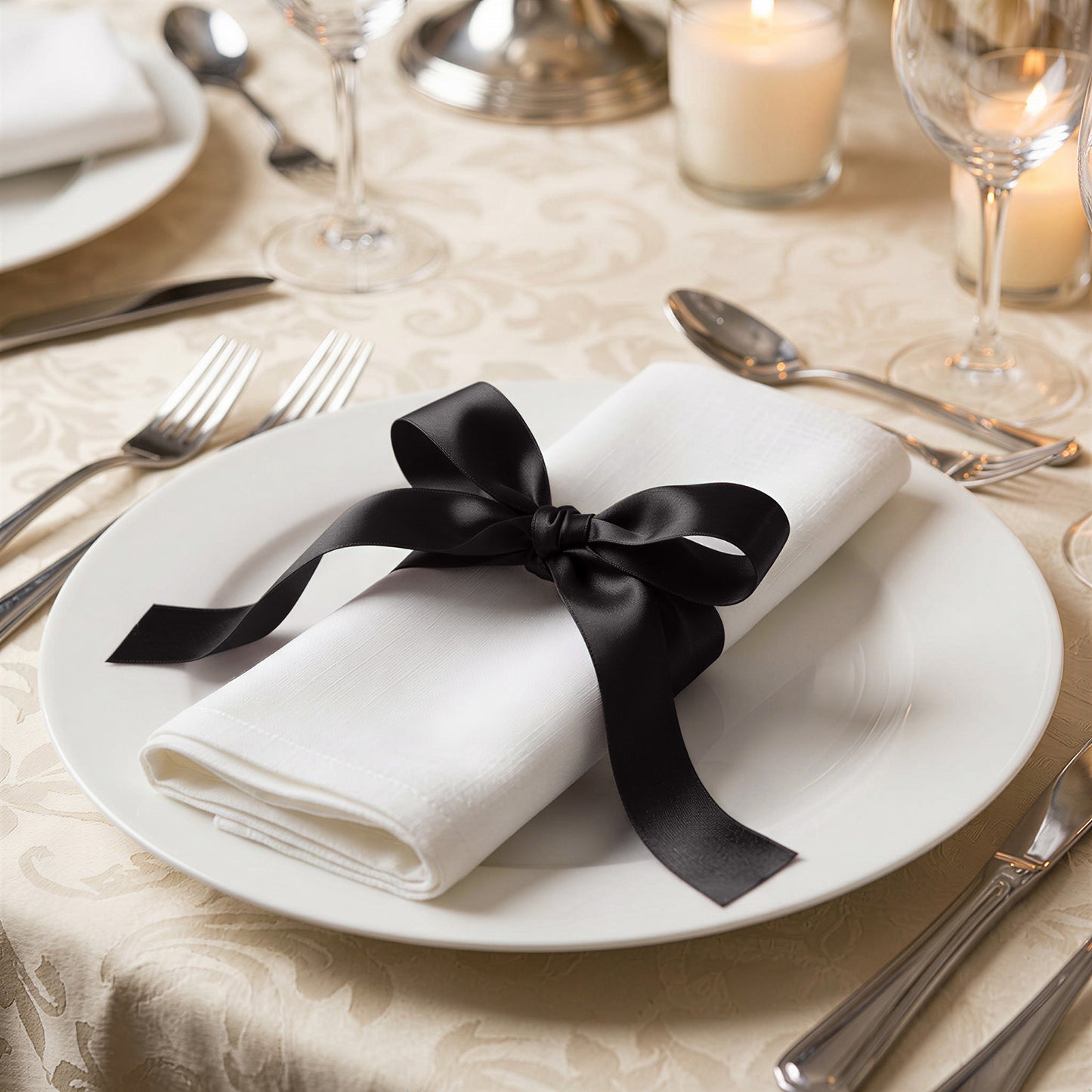 Single Face Satin Ribbon Roll Black 1" x 100 Yards Decorative Craft Ribbon