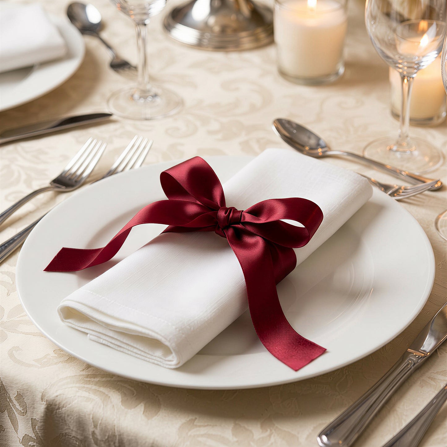 Single Face Satin Ribbon Roll Burgundy 1" x 100 Yards Decorative Craft Ribbon