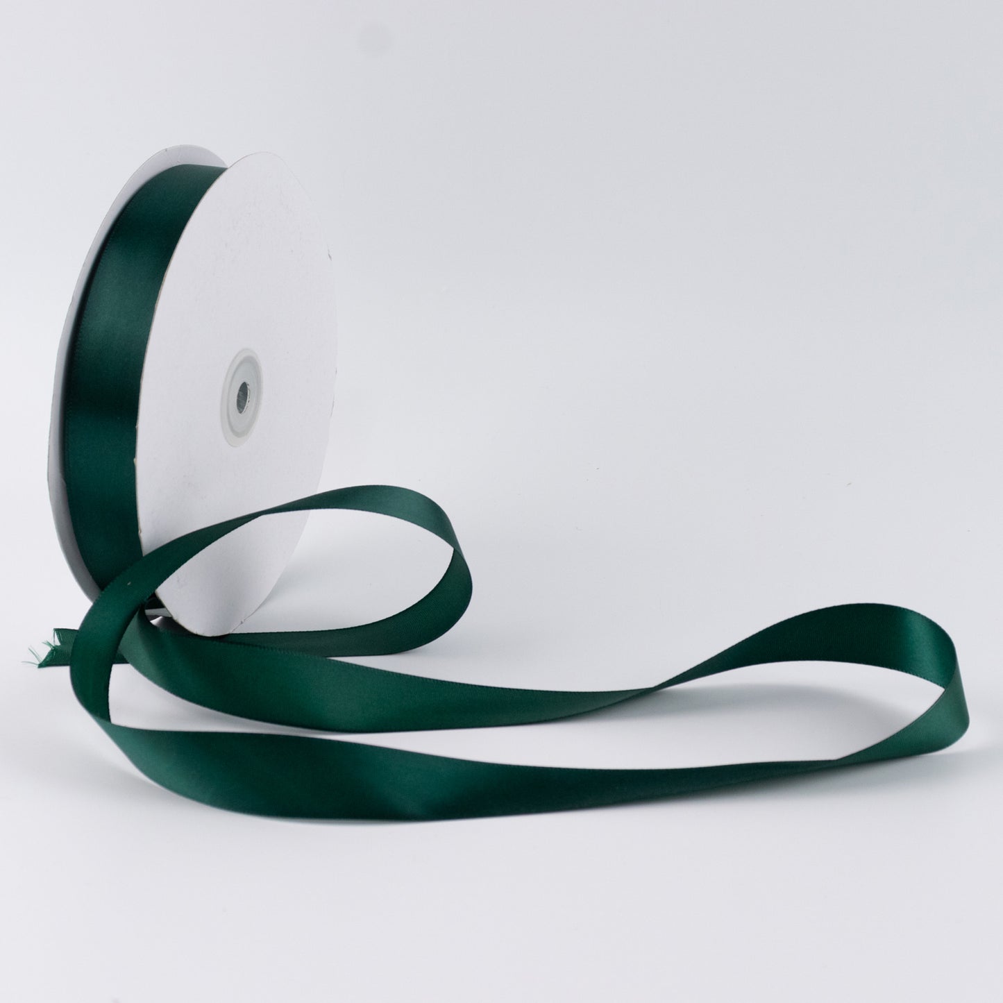Single Face Satin Ribbon Roll Hunter Emerald Green 1" x 100 Yards Decorative Craft Ribbon