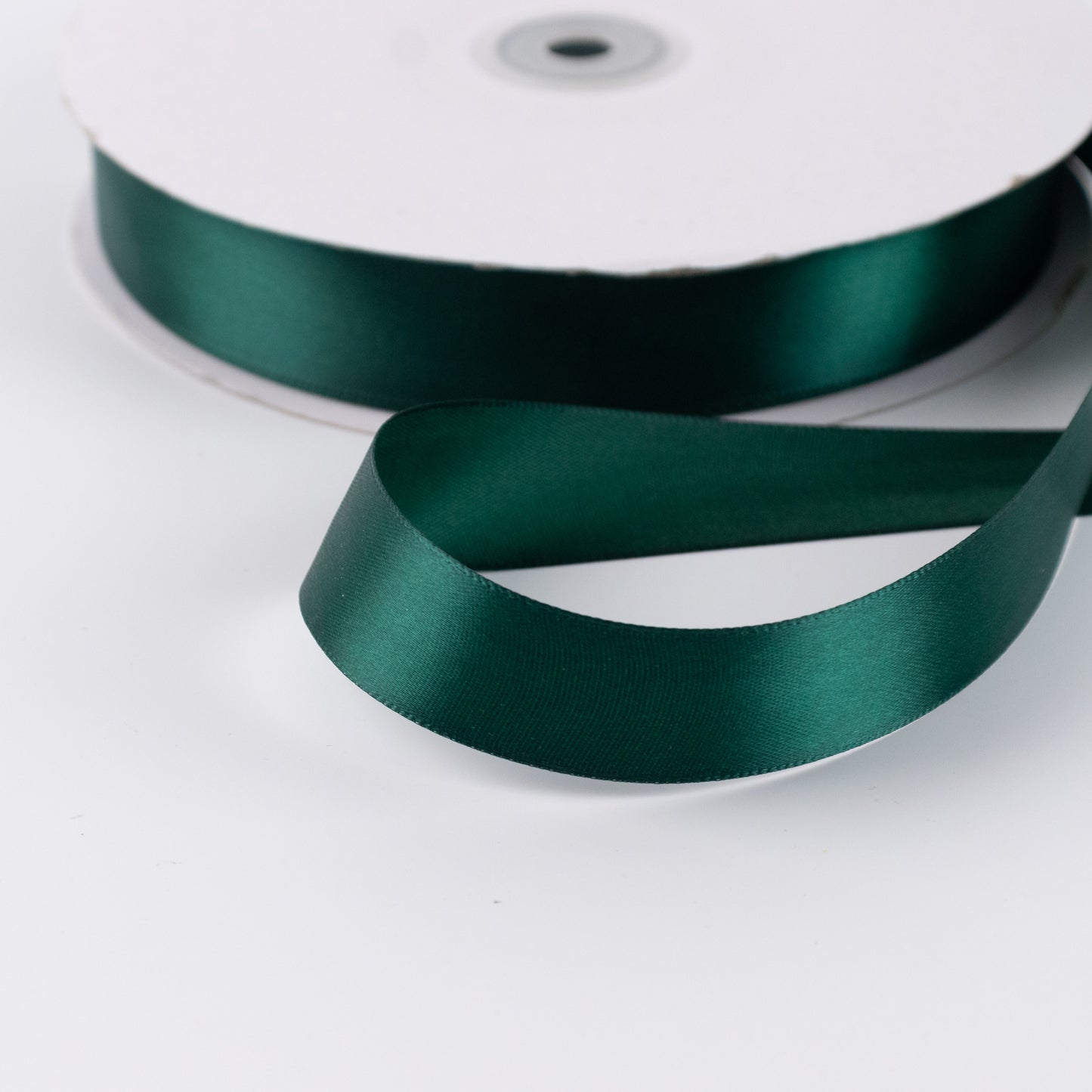Single Face Satin Ribbon Roll Hunter Emerald Green 1" x 100 Yards Decorative Craft Ribbon