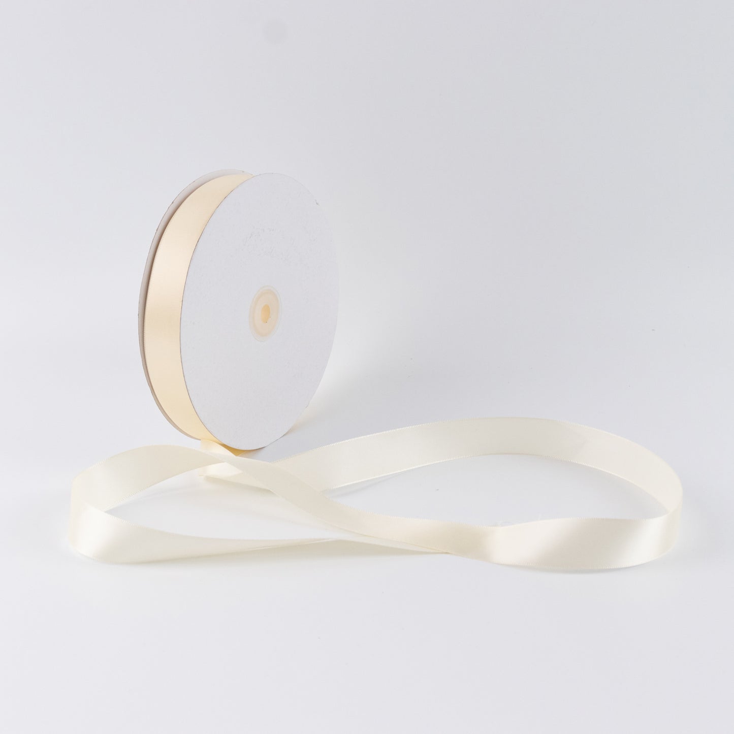 Single Face Satin Ribbon Roll Ivory 1" x 100 Yards Decorative Craft Ribbon