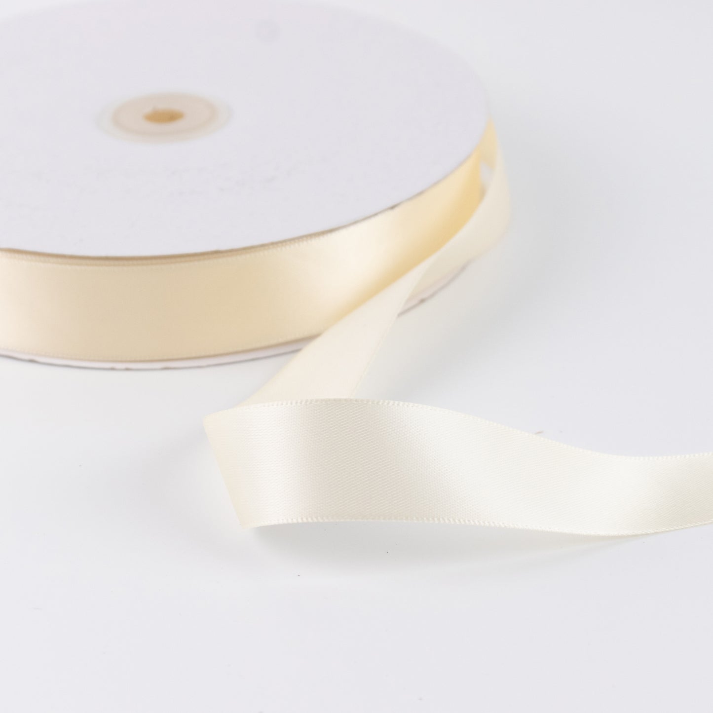 Single Face Satin Ribbon Roll Ivory 1" x 100 Yards Decorative Craft Ribbon