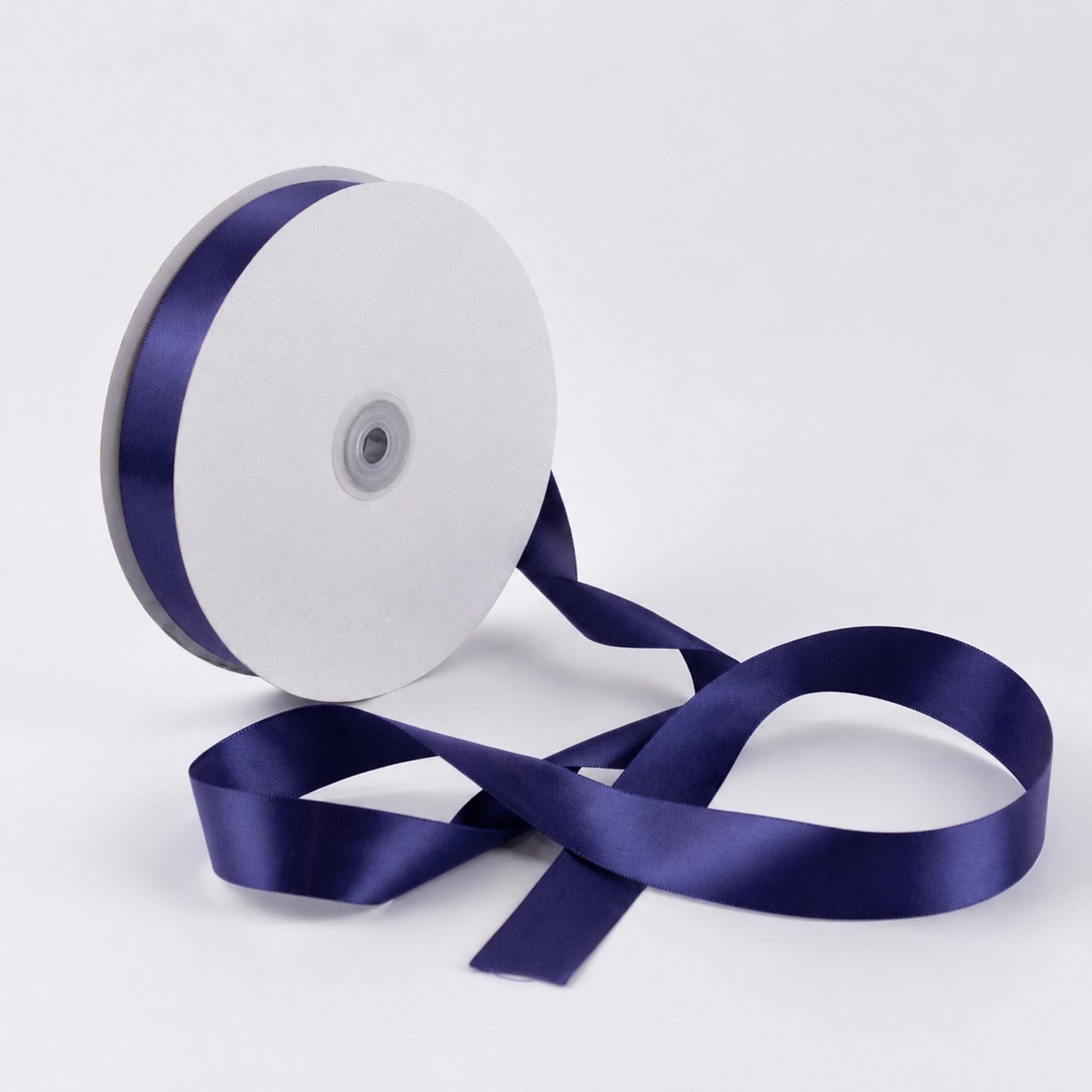Single Face Satin Ribbon Roll Navy Blue 1" x 100 Yards Decorative Craft Ribbon