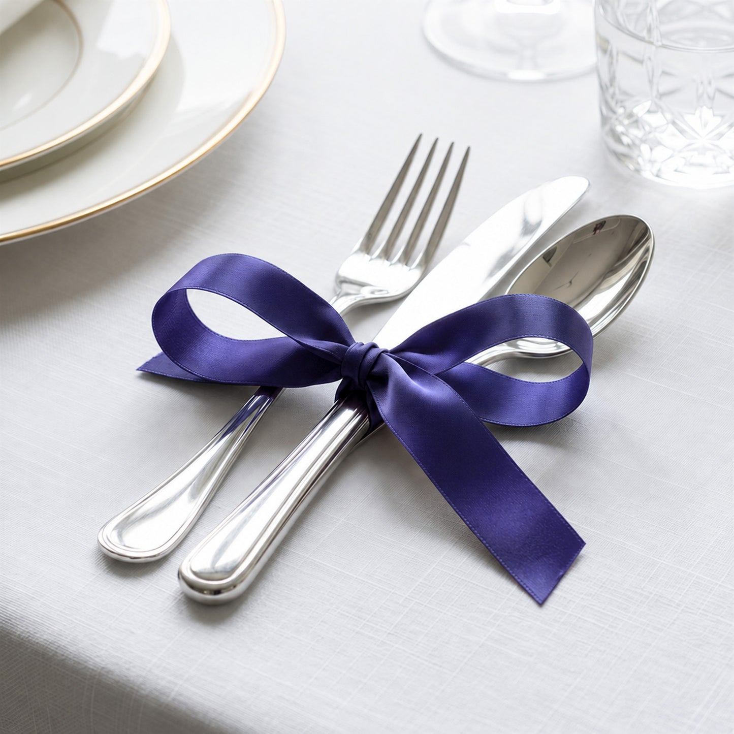 Single Face Satin Ribbon Roll Navy Blue 1" x 100 Yards Decorative Craft Ribbon