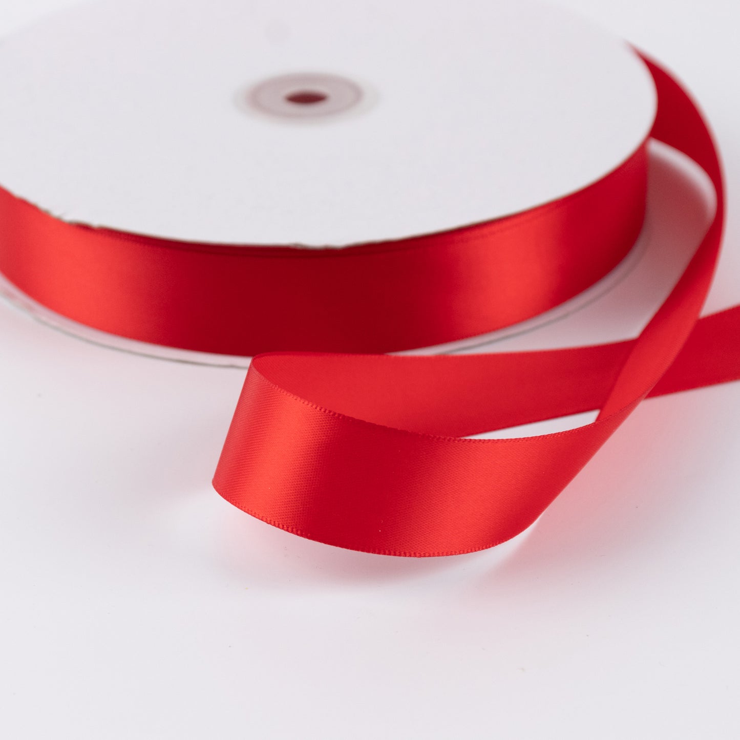 Single Face Satin Ribbon Roll Red 1" x 100 Yards Decorative Craft Ribbon