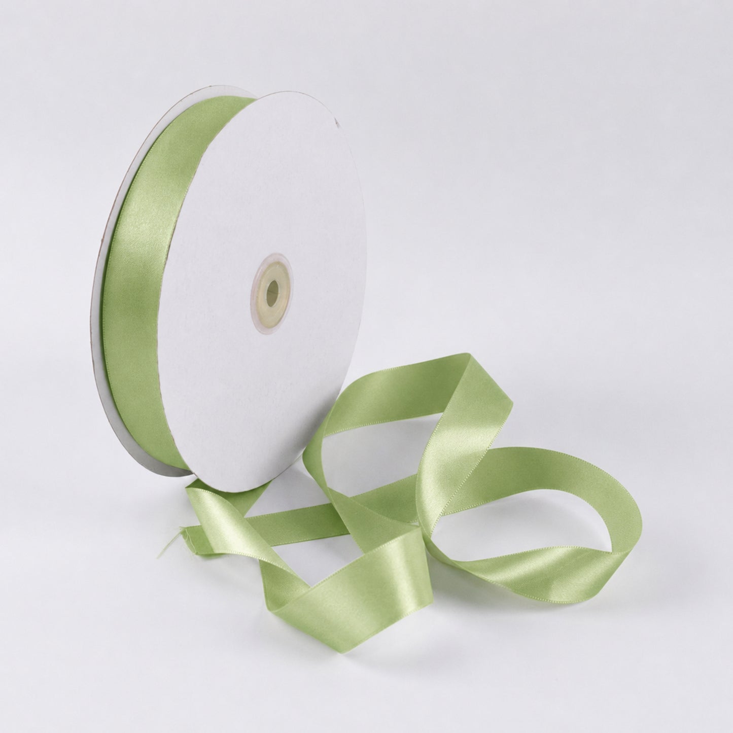 Single Face Satin Ribbon Roll Sage Green 1" x 100 Yards Decorative Craft Ribbon