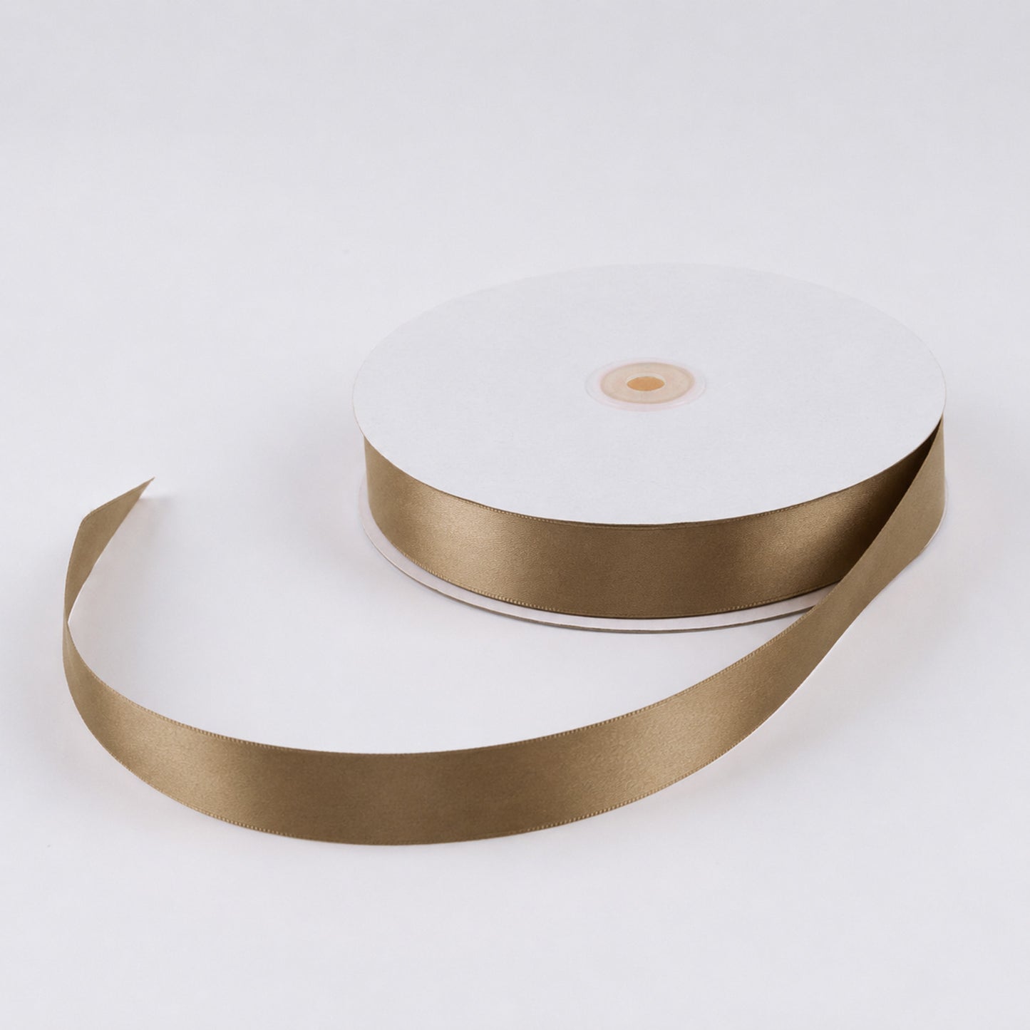 Single Face Satin Ribbon Roll Taupe 1" x 100 Yards Decorative Craft Ribbon