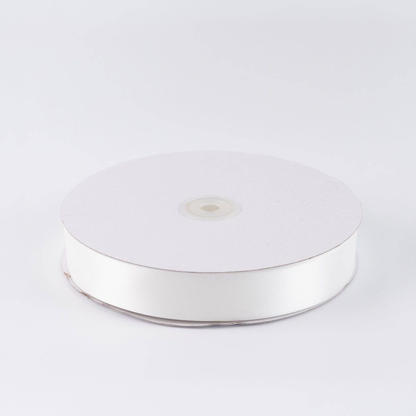 Single Face Satin Ribbon Roll White 1" x 100 Yards Decorative Craft Ribbon