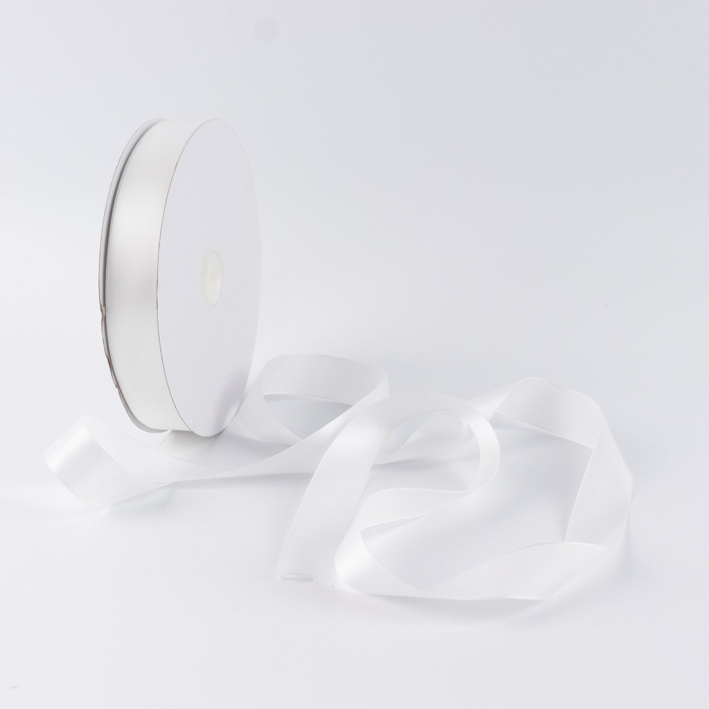 Single Face Satin Ribbon Roll White 1" x 100 Yards Decorative Craft Ribbon